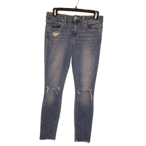 Joe's Jeans Distressed Skinny Ankle Raw Hem 27 Stretch Comfort - Picture 3 of 10